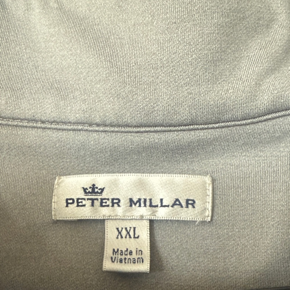 Peter Millar Navy Blue Perth Performan Quarter Zip Pullover Men’s Sz XXL - Picture 5 of 11